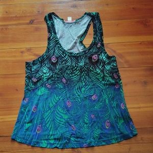 Matthew Williamson for h&m peacock feathers tank